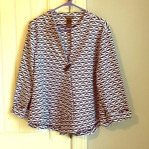 Multiples Black and White light weight blazer